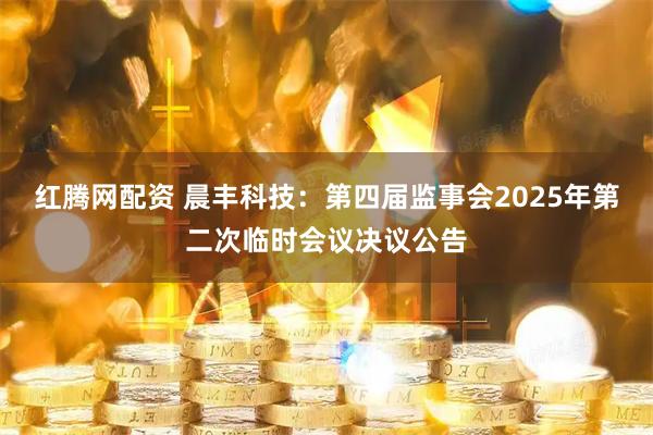 红腾网配资 晨丰科技：第四届监事会2025年第二次临时会议决议公告